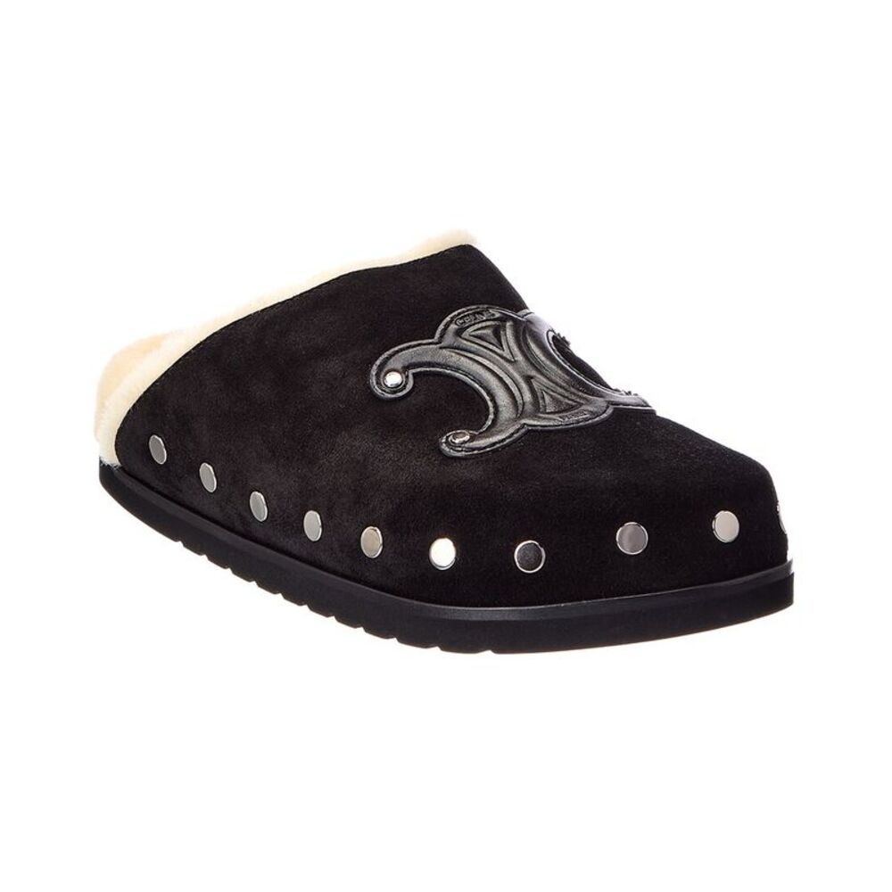 Celine Pitea Leather Clog, Brown
